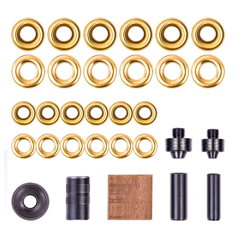 NEU MASTER Grommet Kit, NEU MASTER 3/8" and 1/2" Solid Brass Grommets with Eyelets Setting Tool and Storage Box, NH1003K - Image 5
